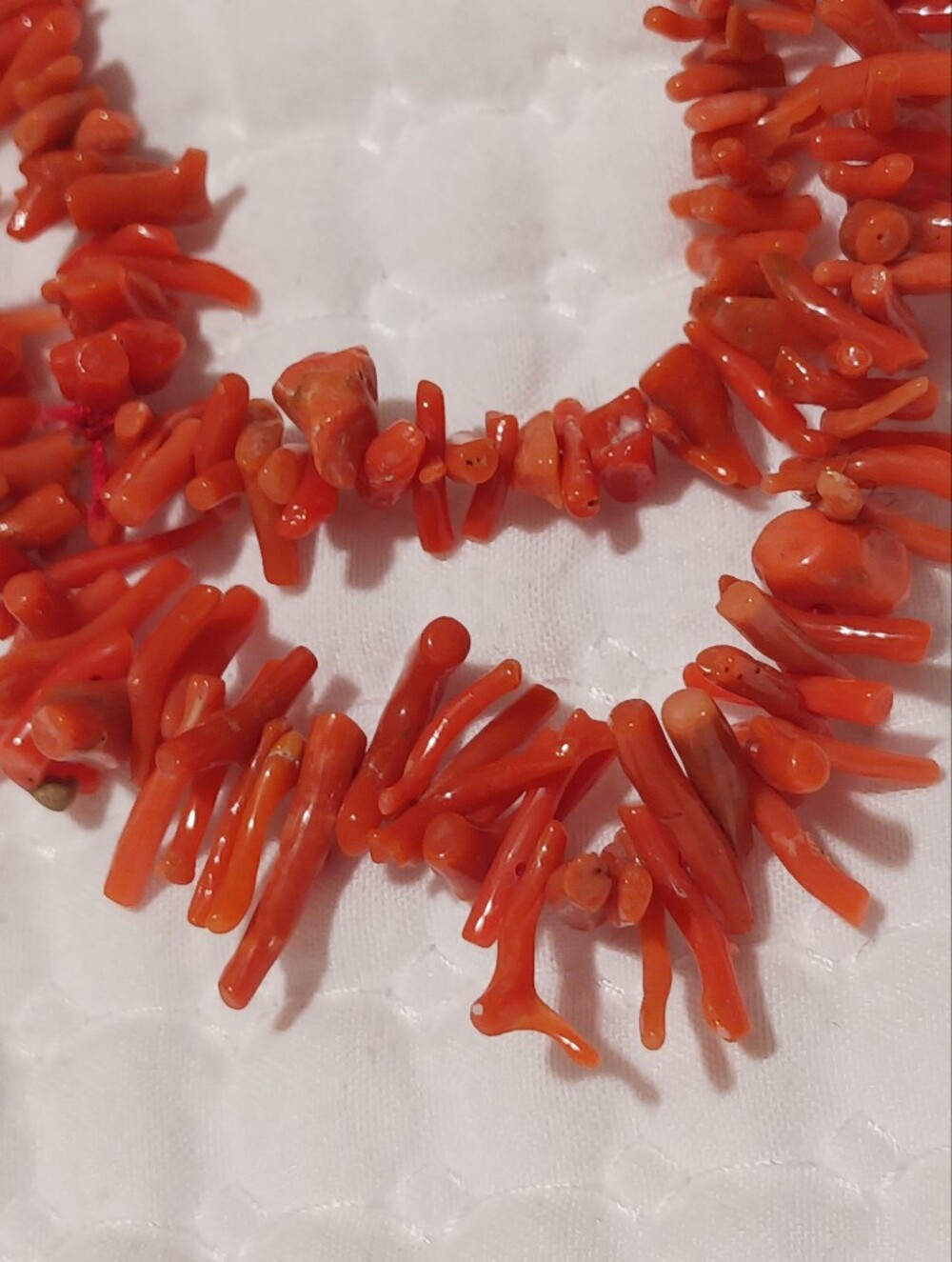 Vintage Giuliano Fratti Milan Branch Coral Layered 2-Strand Choker Necklace - Picture 7 of 15
